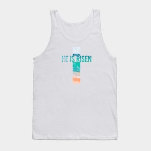 He is Risen Ocean Cross Tank Top